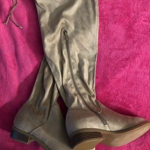 Torrid over the knee tan suede boots
